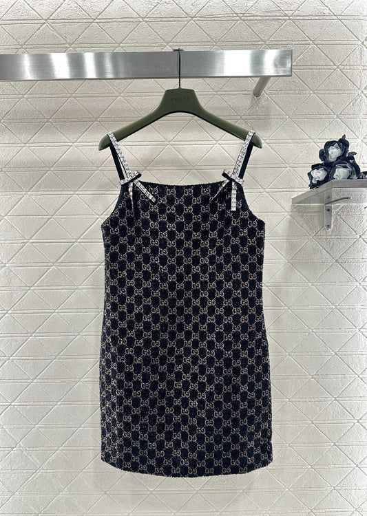 Gucci Rhinestone Spaghetti Strap Dress